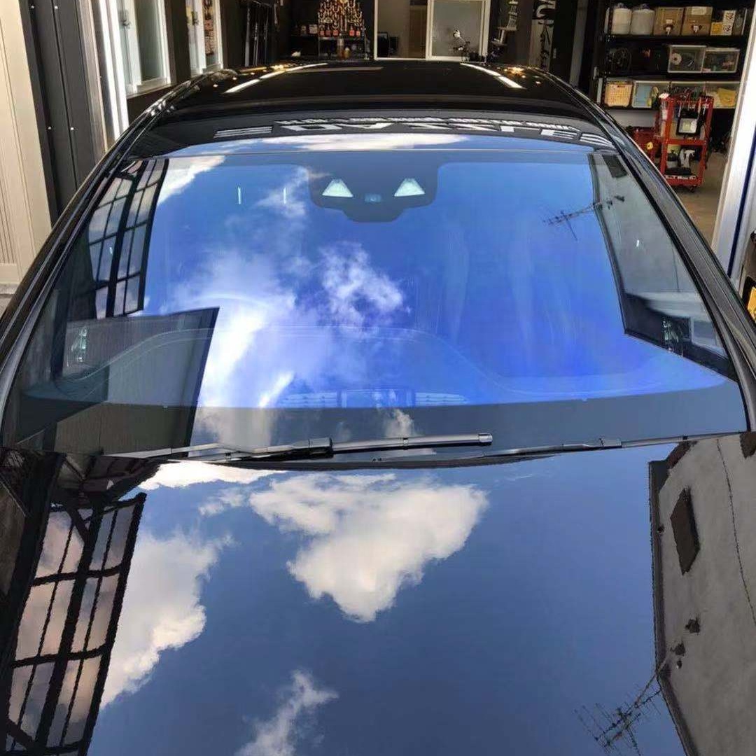 ZS800 GOOD PRICE GLASS WINDOW FILM VLT 82% IR 42% BLUE CAR WINDOW FILM 2PLY 3.0 MIL HIGH QUALITY CHAMELEON FILM