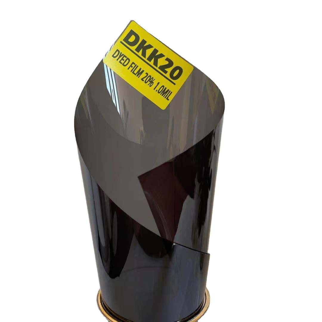 DKK20 DYED PROTECT FILM ANTI-SCRATCH STICKER VLT 20% IR 11% SOLAR CONTROL WINDOW TINT AUTOMOTIVE DYED FILM