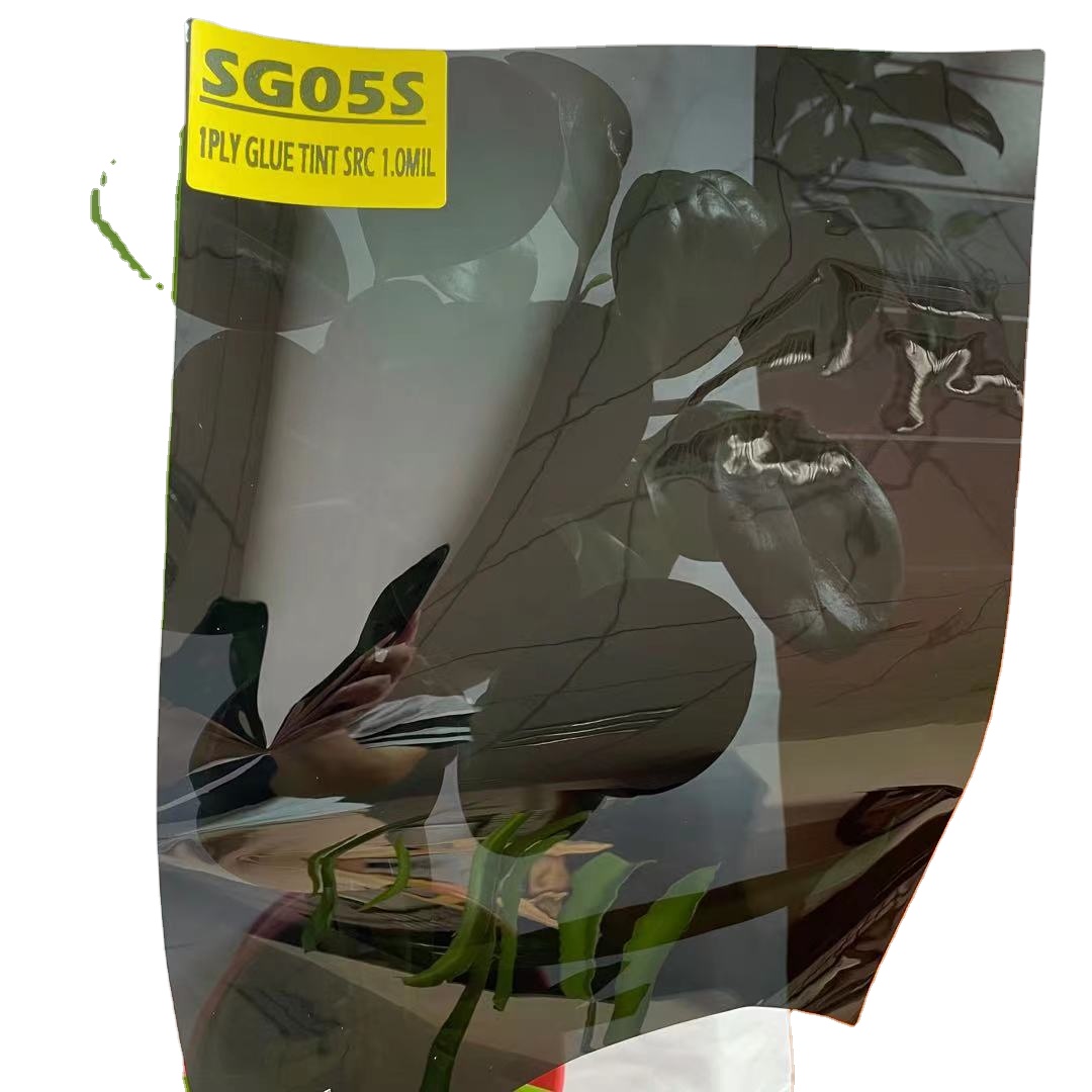 SG05S VLT 5% IR 12% UV 99% GOOD QUALITY HEAT SOLAR TINT FILM GLUE TINT 1PLY SRC SOLAR CONTROL WINDOW AUTOMOTIVE GLUE TINT FILM