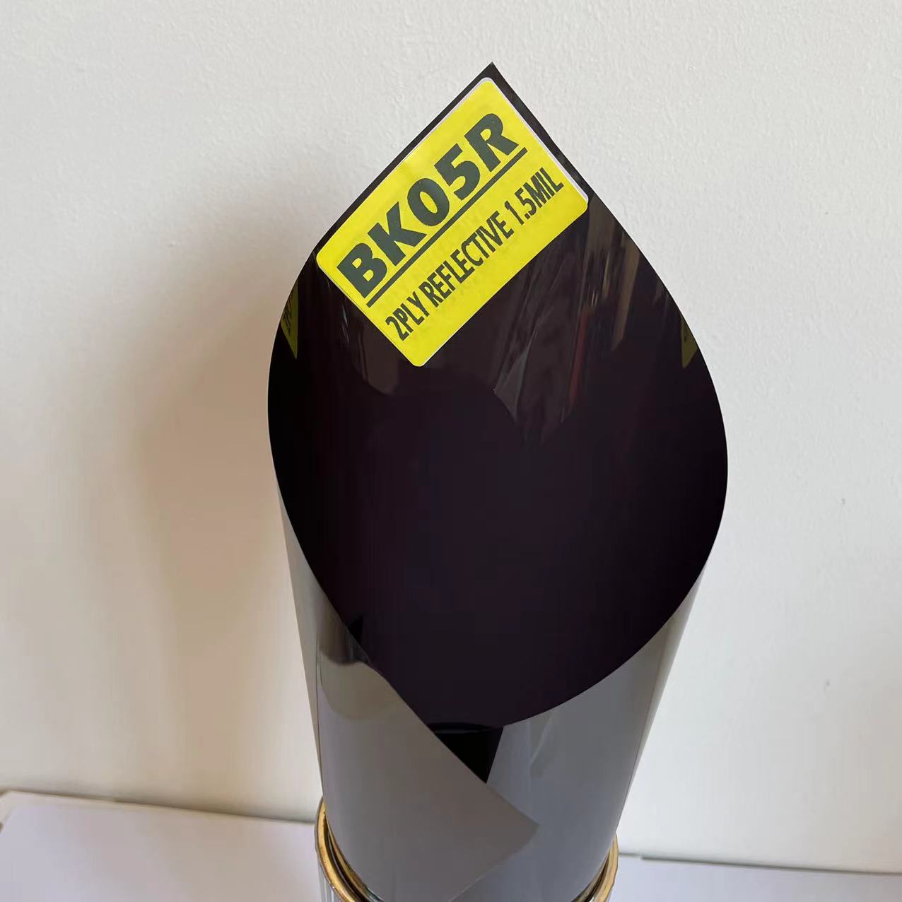 BK05R ADHESIVE REFLECTIVE VLT 5% IR 56% PRIVACY ULTRA BLACK ADHESIVE SOLAR CONTROL WINDOW TINT AUTOMOTIVE REFLECTIVE FILM