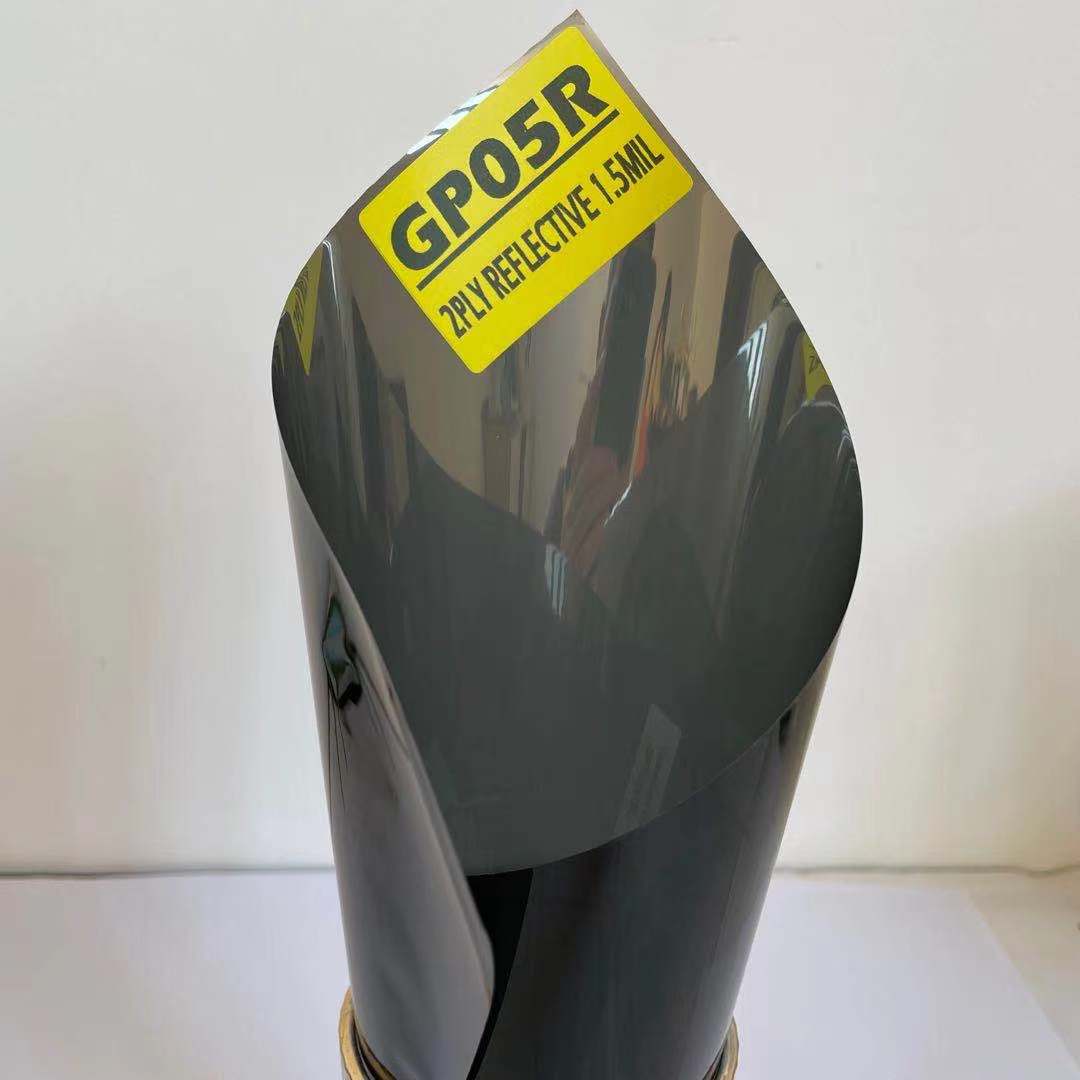 GP05R ANTI GLARE REFLRCTIVE VLT 5% IR 56% MEDIUM MIRROR EFFECT REFLECTIVE SUPER GRAPHITE AUTOMOTIVE WINDOW FILM