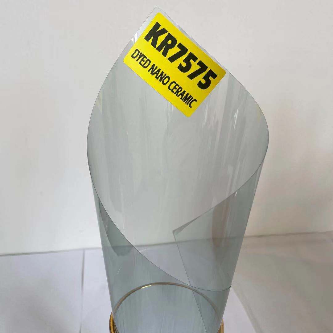 KR7575 VLT 75% IR 75% UV 99% TRANSPARENT BLUE 2PLY DYED AUTO WINDOW TINT FILM DYED NANO CERAMIC FILM