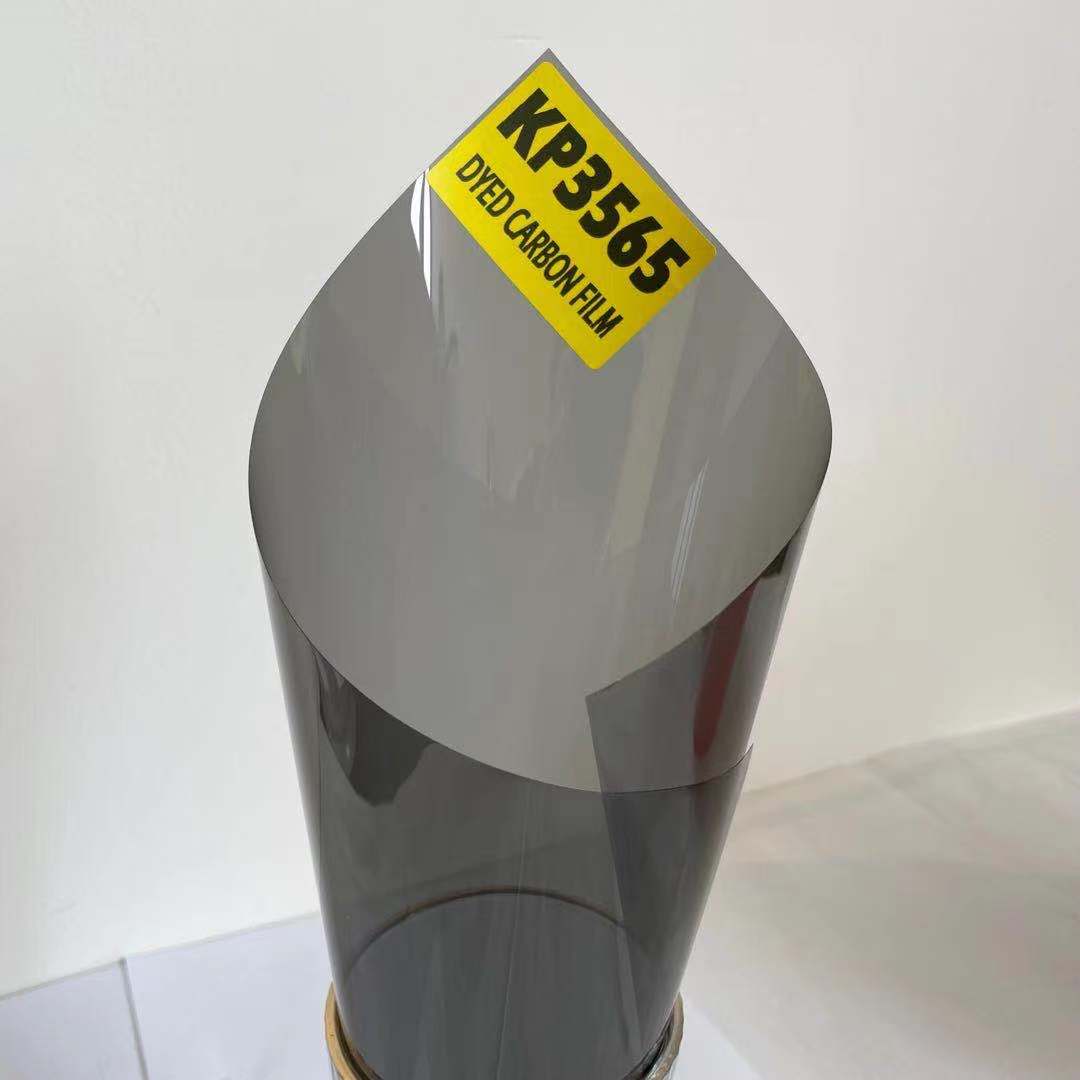 KP3565 NO METAL 1.8MIL LIGHT BLACK 35% IR 65% BLACK TINTED ADHESIVE SOLAR FILM DYED NANO CARBON FILM