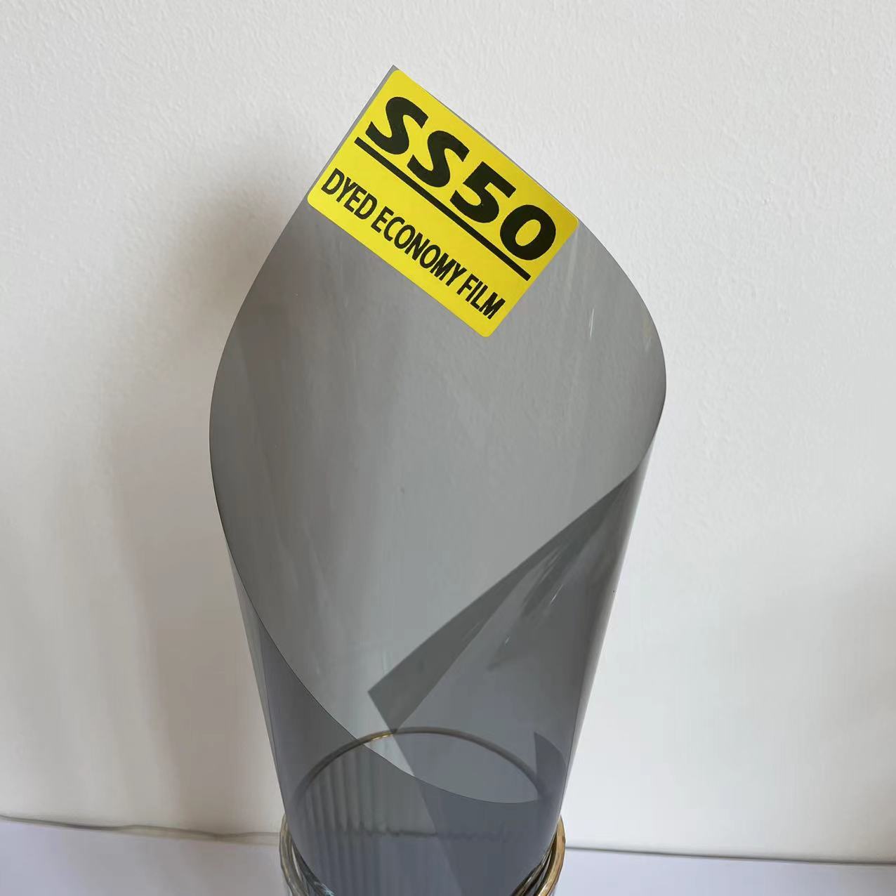 SS50 DYED ECONOMY FILM 1PLY 1.2 MIL VLT 50% IR 30% UV 99% CAR WINDOW TINTING INSULATION TINTING GLASS AUTOMOTIVE FILM
