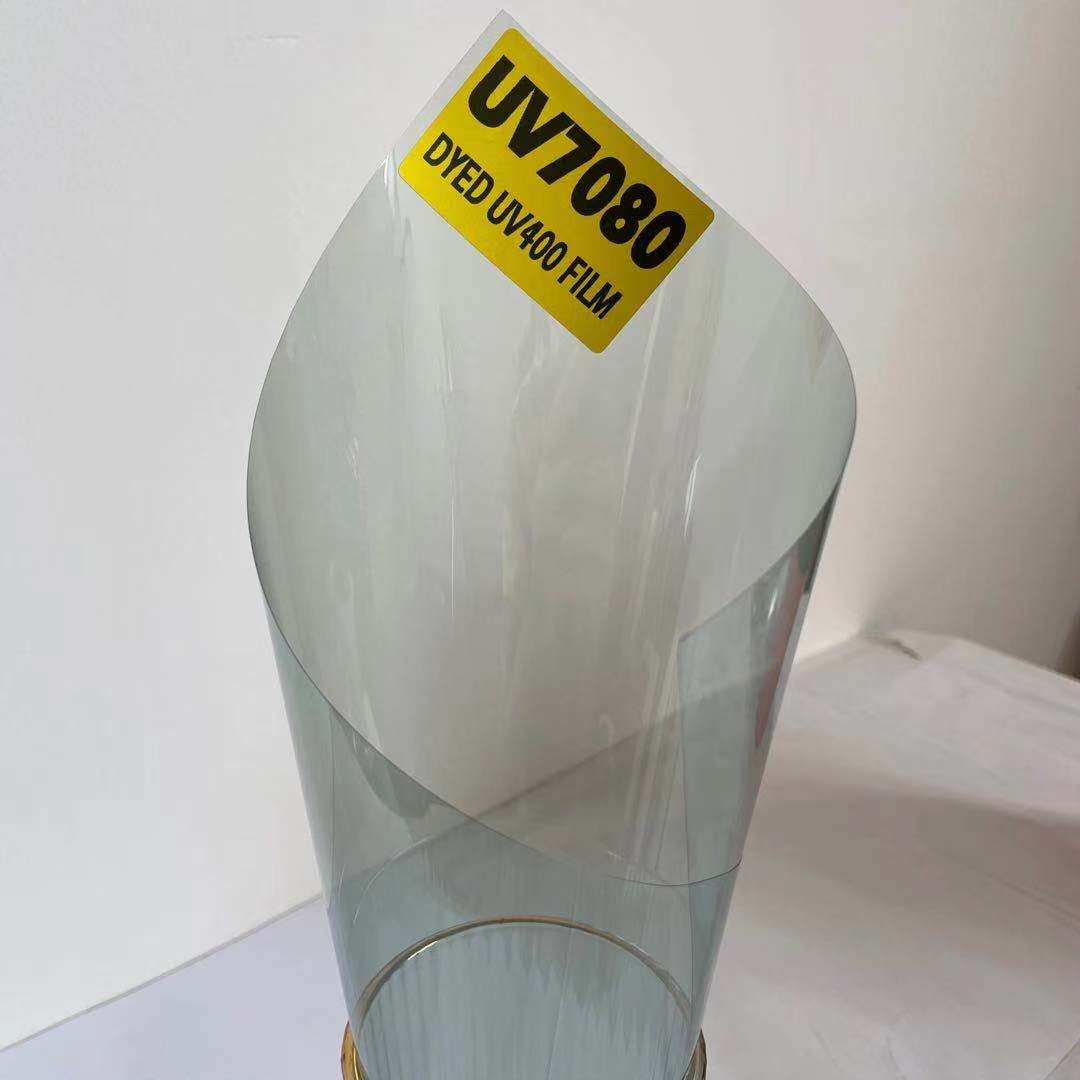 UV7080 2PLY 1.8MIL UVA UVB 100% REJECTSELF ADHESIVE VLT 70% IR 80% CERAMIC WINDOW TINT DYED UV400 AUTOMOTIVE FILM