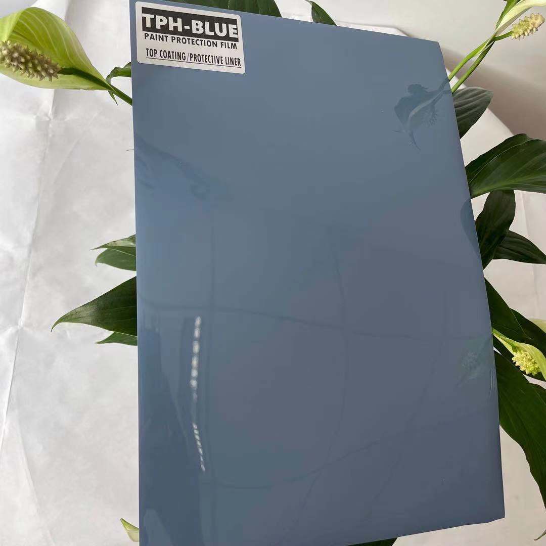 TPH BLUE CAR PAINT PROTECTION FILM 5.5MIL HIGH QUALITY DIAMOND BLUE STRONG ADHESIVE TOP COATING PAINT PROTECTION FILM TPH PPF