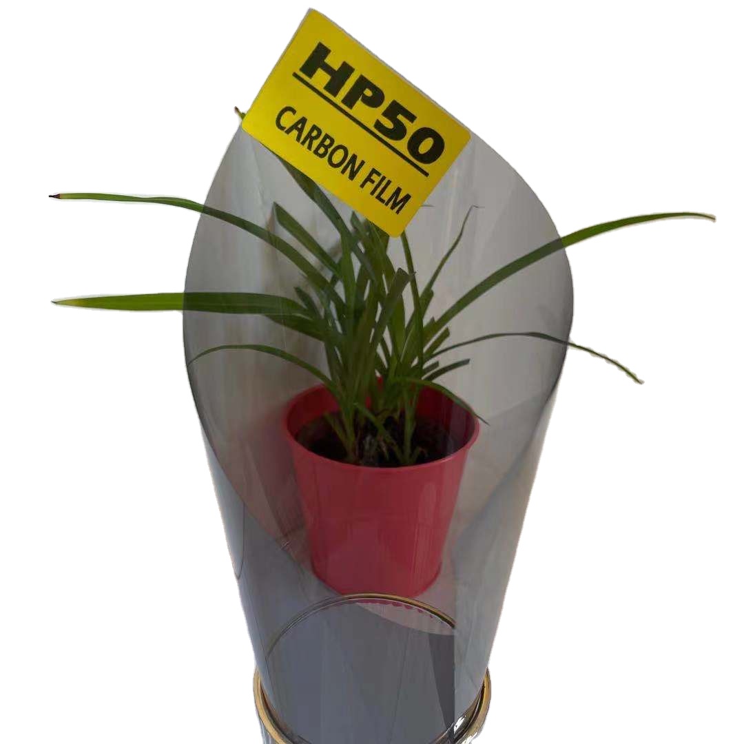 CARBON FILM HP50 LIGHT BLACK 50% IR REJECT 30% UV CUT 99% THICKNESS 1.5MIL SOLAR CONTROL WINDOW TINT AUTOMOTIVE FILM